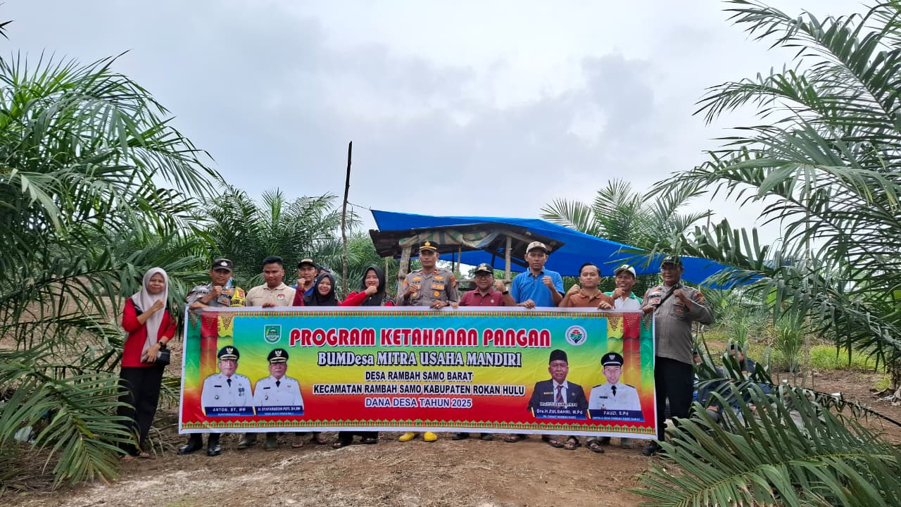 Kades Rambah Samo Barat, Bersama Kapolsek Rambah Samo Dukung Penuh Asta Cita Presiden RI Tahun 2025